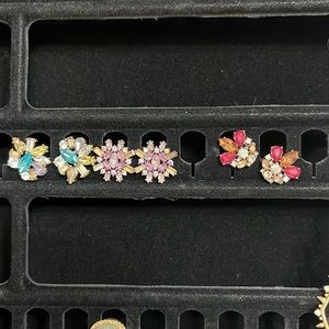 Gemstone earrings (set of 3)